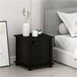 Furinno SIMPLISTIC End Table with Storage Set of 2 in Espresso/Black