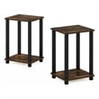 Furinno SIMPLISTIC End Table in Small in Set of 2 in Amber Pine/Black