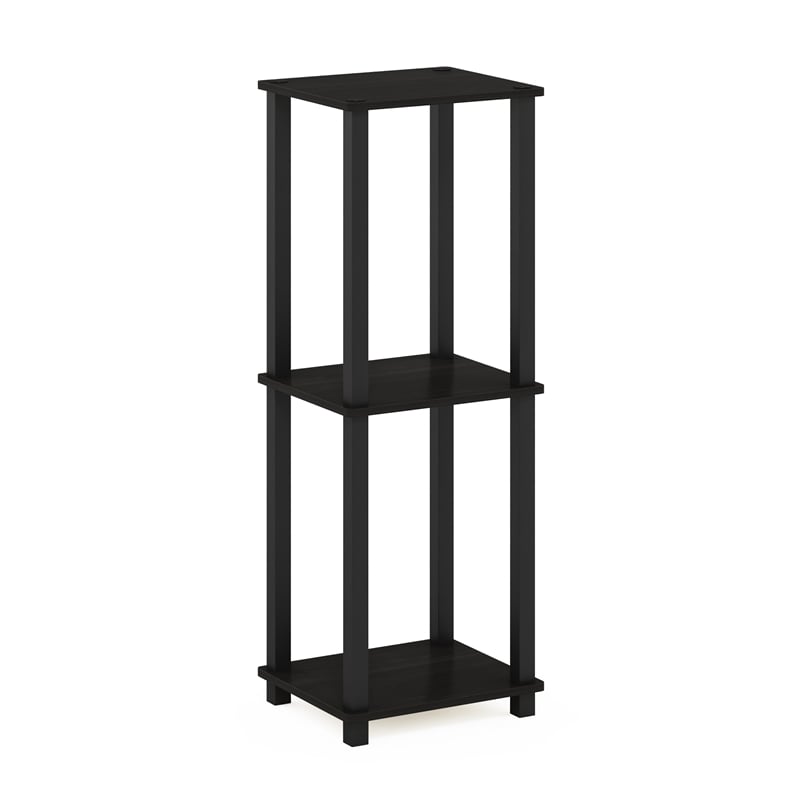 Furinno SIMPLISTIC End Table in Small in Set of 2 in Espresso/Black