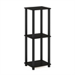Furinno SIMPLISTIC End Table in Small in Set of 2 in Espresso/Black