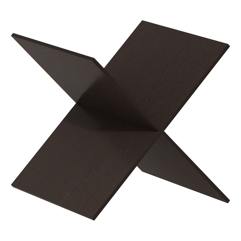 Furinno CUBICLE X-Shelf Cube Organizer Insert in Dark Oak