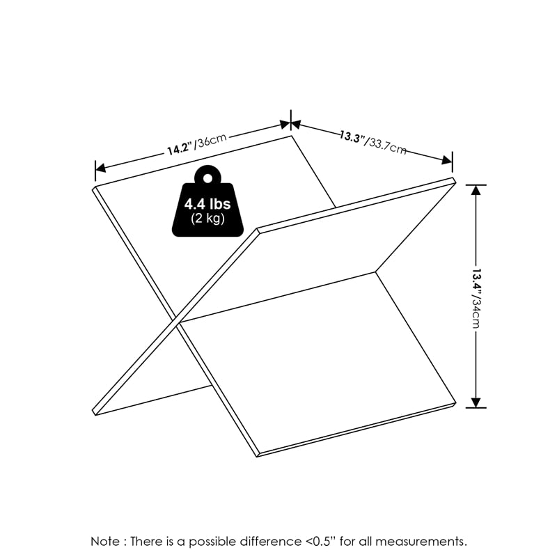 Furinno CUBICLE X-Shelf Cube Organizer Insert in White