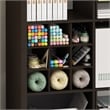 Furinno CUBICLE 9-Compartment Bottle Storage Cube Organizer Insert in Dark Oak