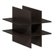 Furinno CUBICLE 9-Compartment Bottle Storage Cube Organizer Insert in Dark Oak