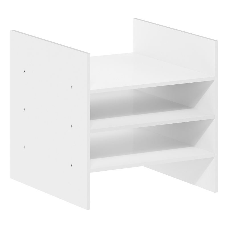 Furinno Cubicle 3-Shelf File Organizer Cube Insert in White
