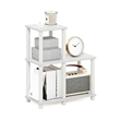 Furinno TURN-N-TUBE Accent Decorative Shelf in White/White