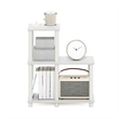 Furinno TURN-N-TUBE Accent Decorative Shelf in White/White
