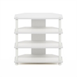 Furinno ECON Easy Assembly 4-Tier Petite TV Stand in White/White