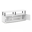 Furinno JAYA Large Entertainment Center Hold up to 55-IN TV in White/Black