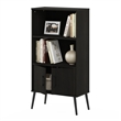 Furinno Claude Mid Century Style Accent Cabinet with Wood Legs in Espresso