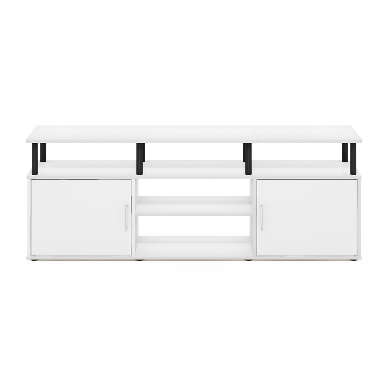 Furinno JENSEN TV Stand for TV up to 70 Inch in Solid White/Black