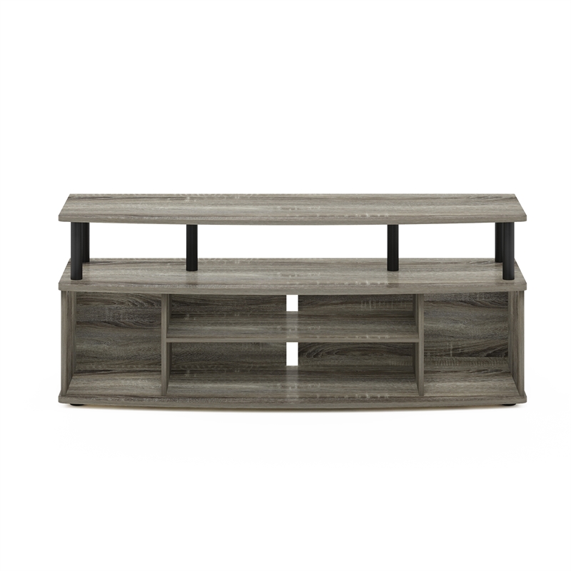 Furinno JAYA Large Entertainment Center Hold up to 55-IN TV in French Oak/Black