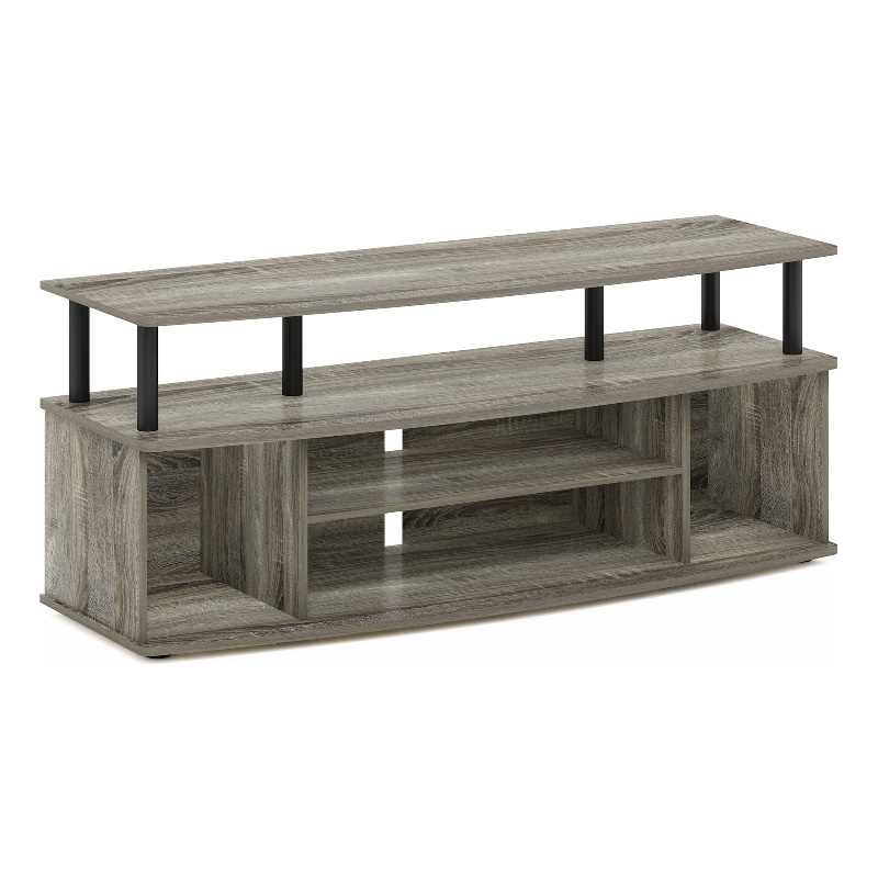 Furinno JAYA Large Entertainment Center Hold up to 55-IN TV in French Oak/Black