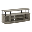 Furinno JAYA Large Entertainment Center Hold up to 55-IN TV in French Oak/Black