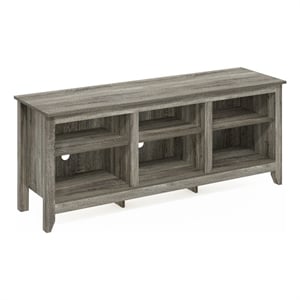 Furinno JENSEN TV Entertainment Center for TV up to 65 Inch in French Oak Grey