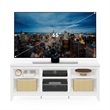 Furinno JENSEN TV Entertainment Center for TV up to 65 Inch in Solid White