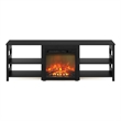 Furinno CLASSIC 70 Inch TV Stand with Fireplace in Americano