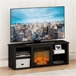 Furinno CLASSIC 60 Inch TV Stand with Fireplace in Americano