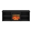 Furinno CLASSIC 70 Inch TV Stand with Fireplace in Americano