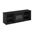 Furinno CLASSIC 70 Inch TV Stand with Fireplace in Americano