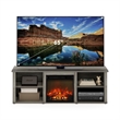 Furinno CLASSIC 70 Inch TV Stand with Fireplace in French Oak Grey