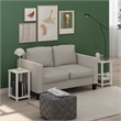 Furinno SIMPLISTIC End Table in Small in Set of 2 in White/White