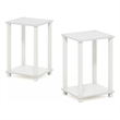 Furinno SIMPLISTIC End Table in Small in Set of 2 in White/White
