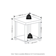 Furinno TURN-N-TUBE CLASSIC 2-Tier End Table in Side Table in Espresso/Black