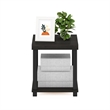 Furinno TURN-N-TUBE CLASSIC 2-Tier End Table in Side Table in Espresso/Black