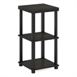 Furinno TURN-N-TUBE CLASSIC 3-Tier End Table in Side Table in Espresso/Black