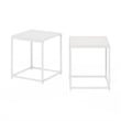Furinno CAMNUS Modern Living End Table in Solid White/White in Set of 2