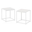 Furinno CAMNUS Modern Living End Table in Solid White/White in Set of 2