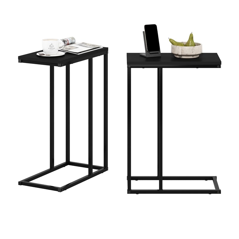 Furinno CAMNUS Modern Living Sofa Side Table in Americano in Set of 2