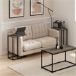 Furinno CAMNUS Modern Living Sofa Side Table in French Oak Grey in Set of 2