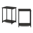 Furinno SIMPLISTIC Industrial Metal Frame End Table in 2-Pack in Espresso