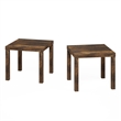 Furinno CLASSIC Homey Square Side Table in Set of 2 in Amber Pine