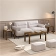 Furinno CLASSIC Homey Square Side Table in Set of 2 in Amber Pine