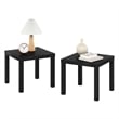 Furinno CLASSIC Homey Square Side Table in Set of 2 in Black