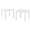 Furinno CLASSIC Homey Square Side Table in Set of 2 in White