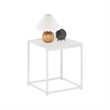 Furinno CAMNUS Modern Living End Table in Solid White/White