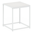 Furinno CAMNUS Modern Living End Table in Solid White/White