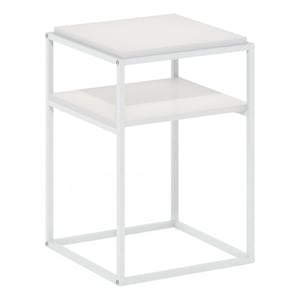 Furinno MORETTI Modern Lifestyle Stackable Shelf in 2-Tier in Solid White/White
