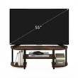 Furinno TURN-S-TUBE Wide TV Entertainment Center in Amber Pine/Black
