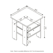 Furinno ANDREY End Table Nightstand with Bin Drawer in Amber Pine/Black