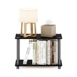 Furinno TURN-N-TUBE 2-Tier No Tools Tube Shelf/End Table in Black/Grey