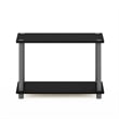 Furinno TURN-N-TUBE 2-Tier No Tools Tube Shelf/End Table in Black/Grey