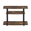 Furinno TURN-N-TUBE No Tools 3-Tier TV Stands in Amber Pine/Black