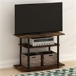 Furinno TURN-N-TUBE No Tools 3-Tier TV Stands in Amber Pine/Black
