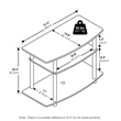 Furinno TURN-N-TUBE No Tools 3-Tier TV Stands in White/White