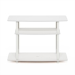 Furinno TURN-N-TUBE No Tools 3-Tier TV Stands in White/White